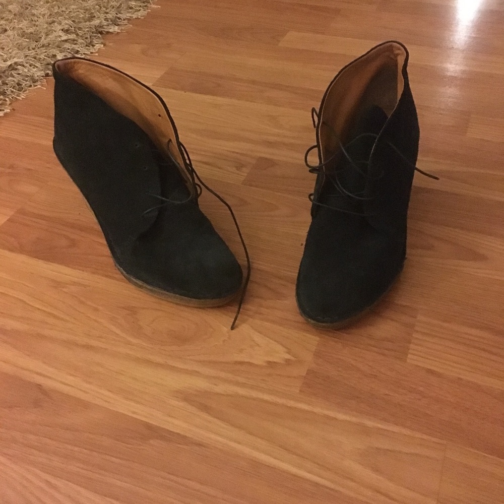 Marc Jacobs suede wedge booties